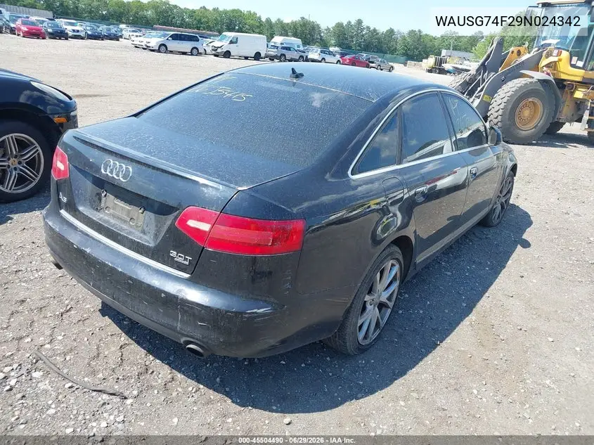 2009 Audi A6 3.0 Premium VIN: WAUSG74F29N024342 Lot: 45504490