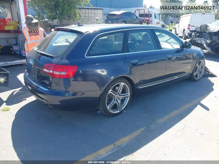 2010 Audi A6 3.0 Premium VIN: WAU4GAFB2AN046927 Lot: 45574096