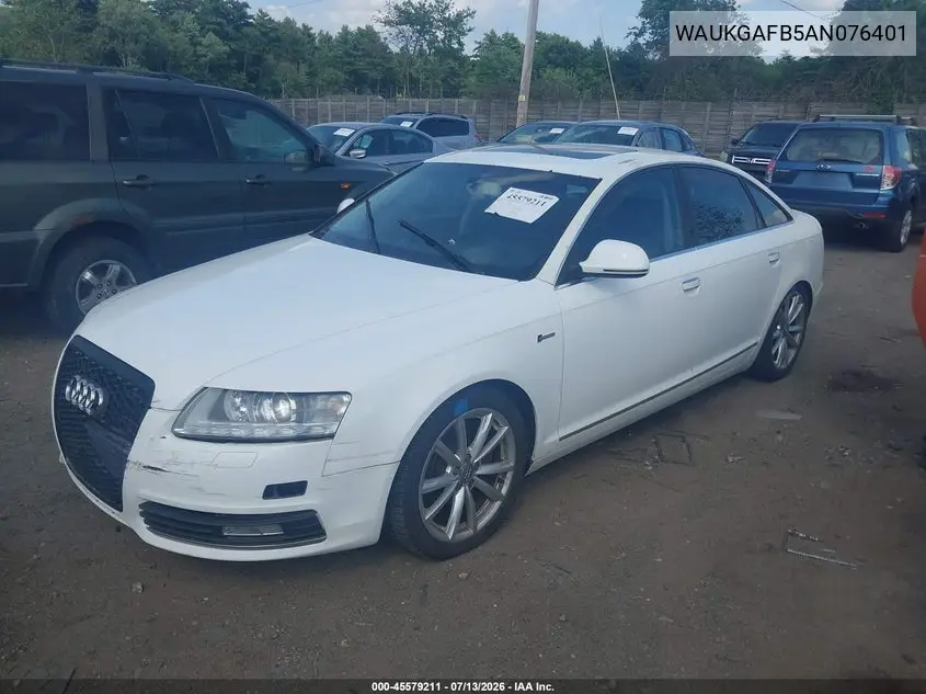 2010 Audi A6 3.0 Premium VIN: WAUKGAFB5AN076401 Lot: 45579211