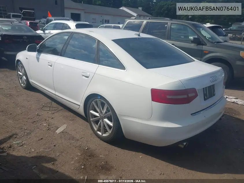 2010 Audi A6 3.0 Premium VIN: WAUKGAFB5AN076401 Lot: 45579211
