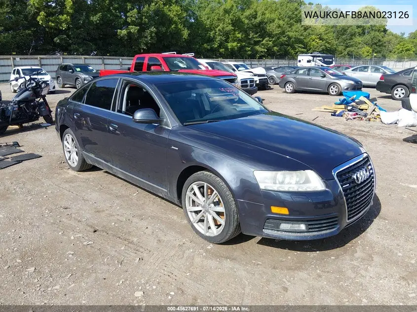 2010 Audi A6 3.0 Premium VIN: WAUKGAFB8AN023126 Lot: 45627691