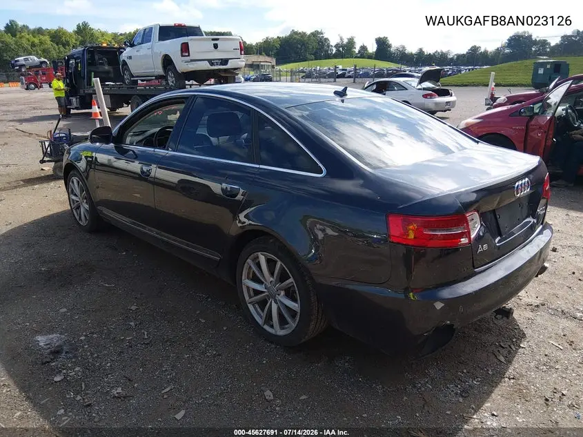 2010 Audi A6 3.0 Premium VIN: WAUKGAFB8AN023126 Lot: 45627691