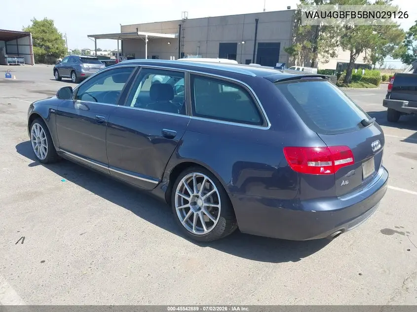 2011 Audi A6 3.0 Premium VIN: WAU4GBFB5BN029126 Lot: 45542889