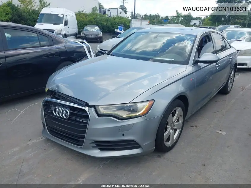 2012 Audi A6 3.0T Premium Plus VIN: WAUGGAFC7CN103633 Lot: 45511444