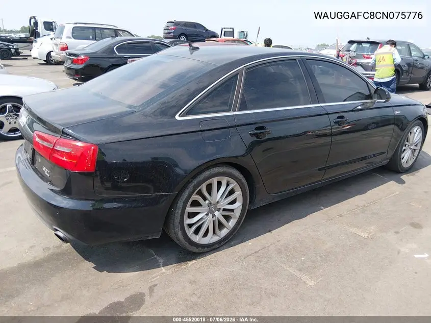 2012 Audi A6 3.0T Premium Plus VIN: WAUGGAFC8CN075776 Lot: 45520018