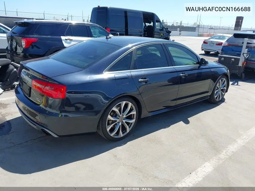 2012 Audi A6 3.0T Prestige VIN: WAUHGAFC0CN166688 Lot: 45560065