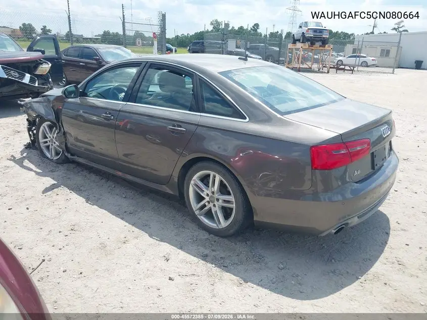 2012 Audi A6 3.0T Prestige VIN: WAUHGAFC5CN080664 Lot: 45572385