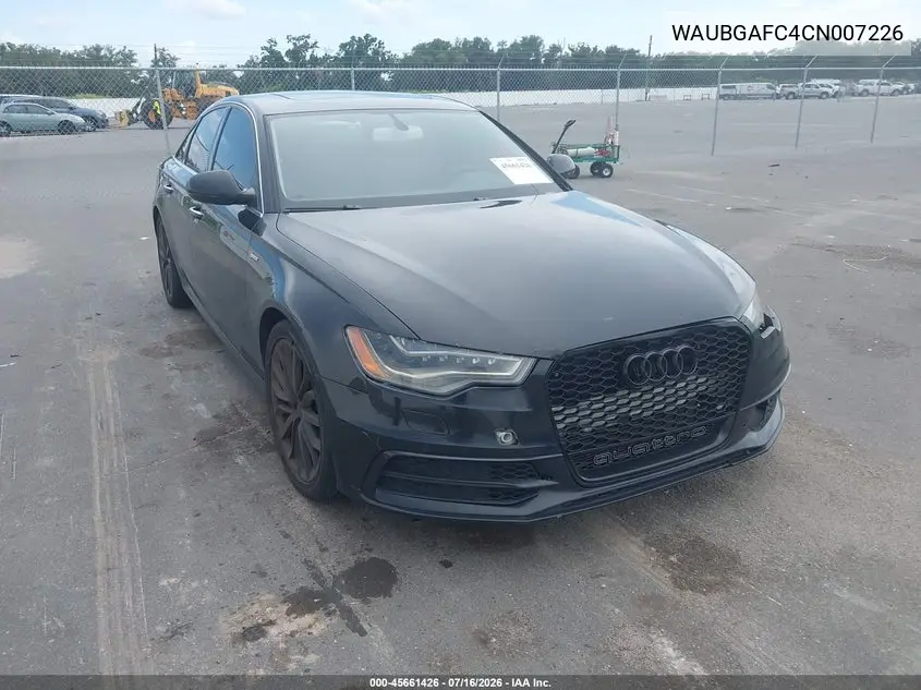 2012 Audi A6 3.0 Premium VIN: WAUBGAFC4CN007226 Lot: 45661426