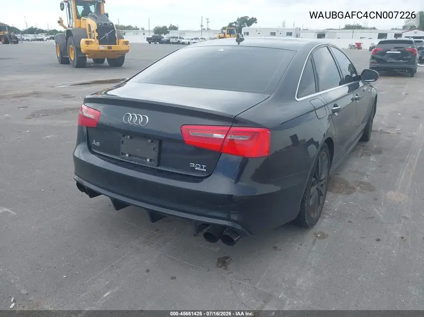 2012 Audi A6 3.0 Premium VIN: WAUBGAFC4CN007226 Lot: 45661426