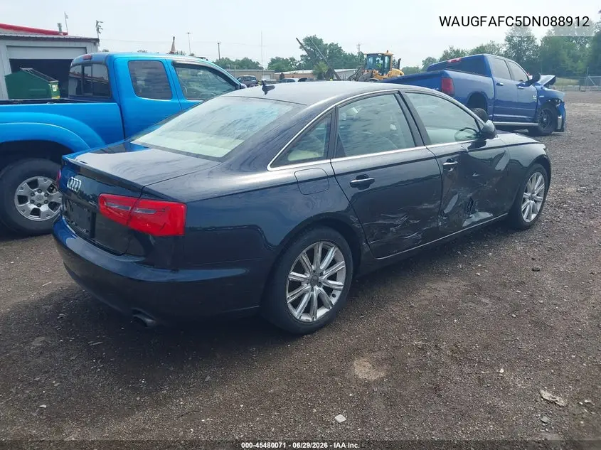 2013 Audi A6 2.0T Premium VIN: WAUGFAFC5DN088912 Lot: 45480071