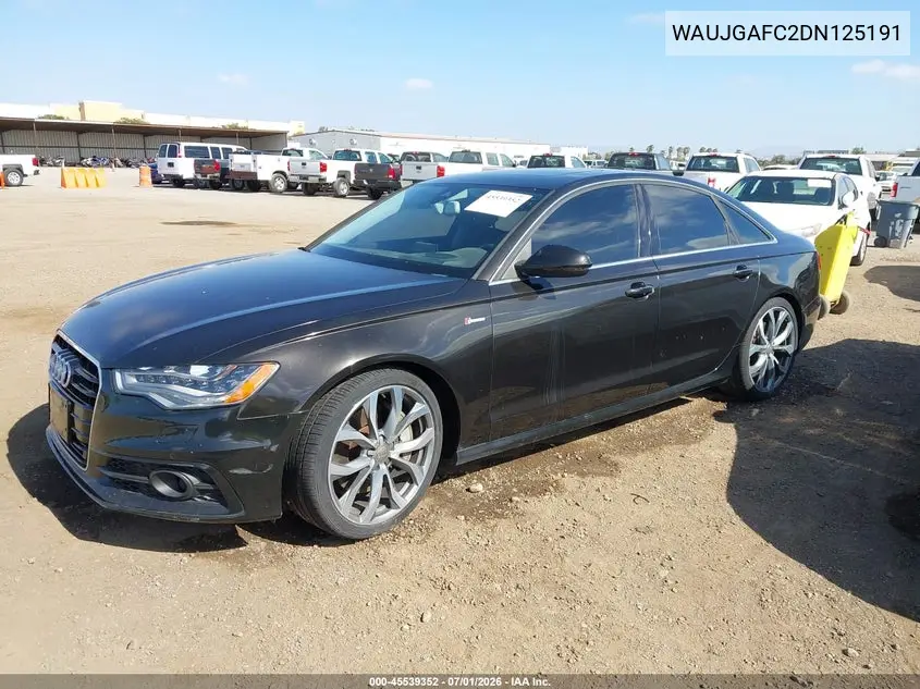 2013 Audi A6 3.0T Premium VIN: WAUJGAFC2DN125191 Lot: 45539352