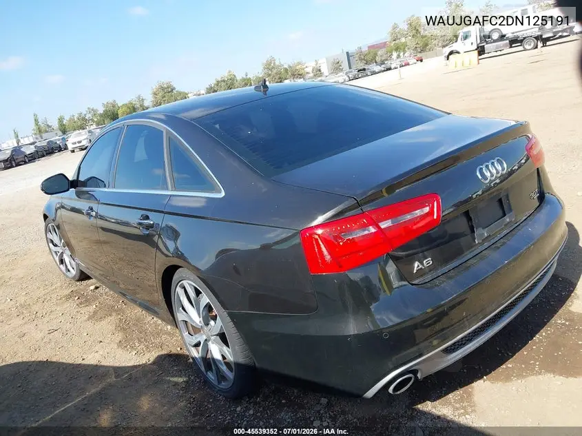 2013 Audi A6 3.0T Premium VIN: WAUJGAFC2DN125191 Lot: 45539352