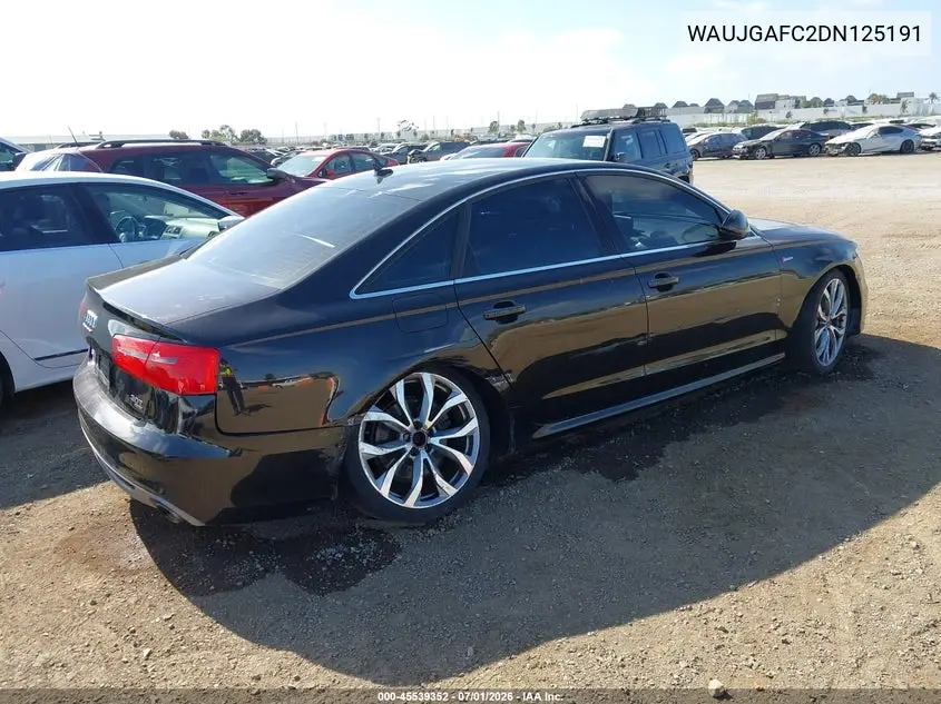 2013 Audi A6 3.0T Premium VIN: WAUJGAFC2DN125191 Lot: 45539352