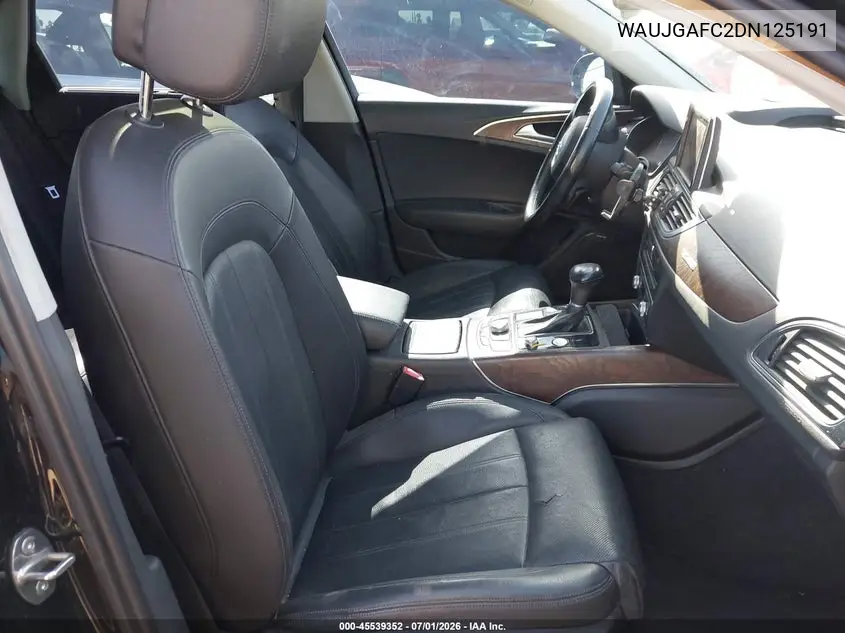 2013 Audi A6 3.0T Premium VIN: WAUJGAFC2DN125191 Lot: 45539352
