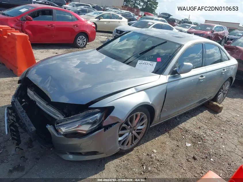 2013 Audi A6 2.0T Premium VIN: WAUGFAFC2DN010653 Lot: 45553792