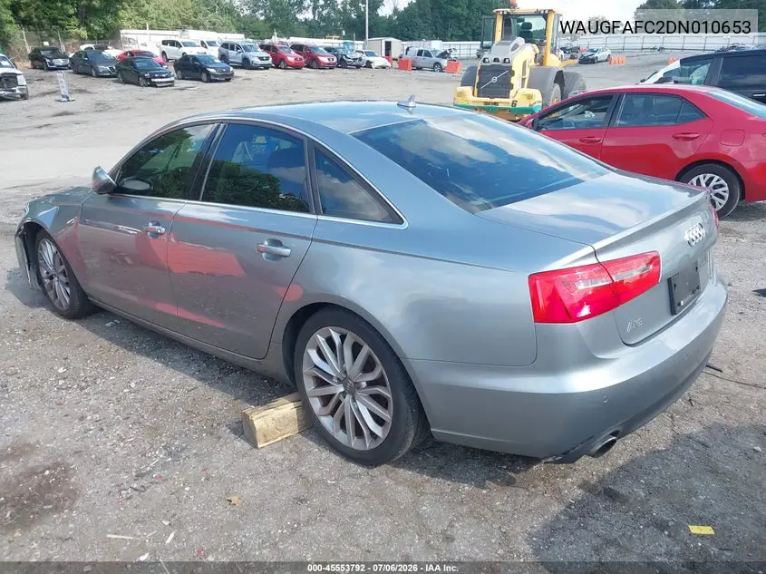 2013 Audi A6 2.0T Premium VIN: WAUGFAFC2DN010653 Lot: 45553792