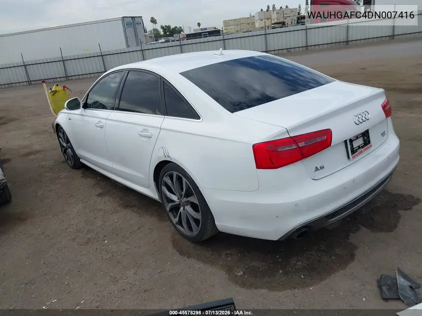 2013 Audi A6 3.0T Premium VIN: WAUHGAFC4DN007416 Lot: 45578298