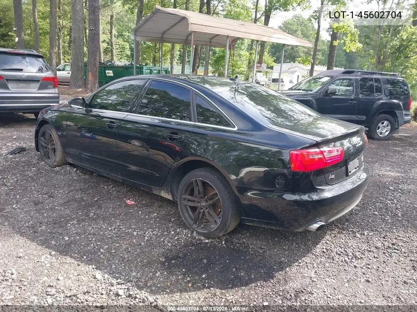 2013 Audi A6 2.0T Premium VIN: WAUFFAFC5DN015521 Lot: 45602704