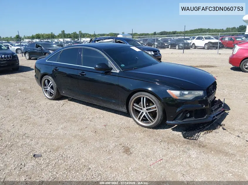 2013 Audi A6 2.0T Premium VIN: WAUGFAFC3DN060753 Lot: 45619662