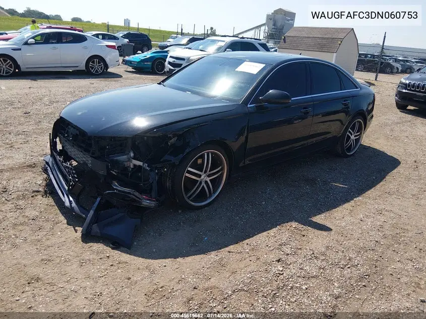 2013 Audi A6 2.0T Premium VIN: WAUGFAFC3DN060753 Lot: 45619662