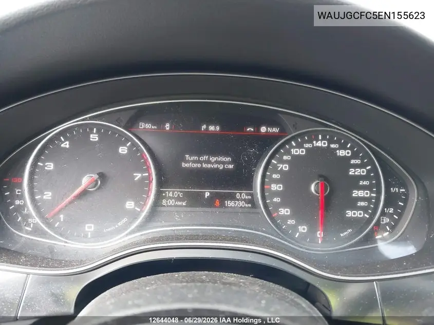 2014 Audi A6 3.0 Technik VIN: WAUJGCFC5EN155623 Lot: 12644048