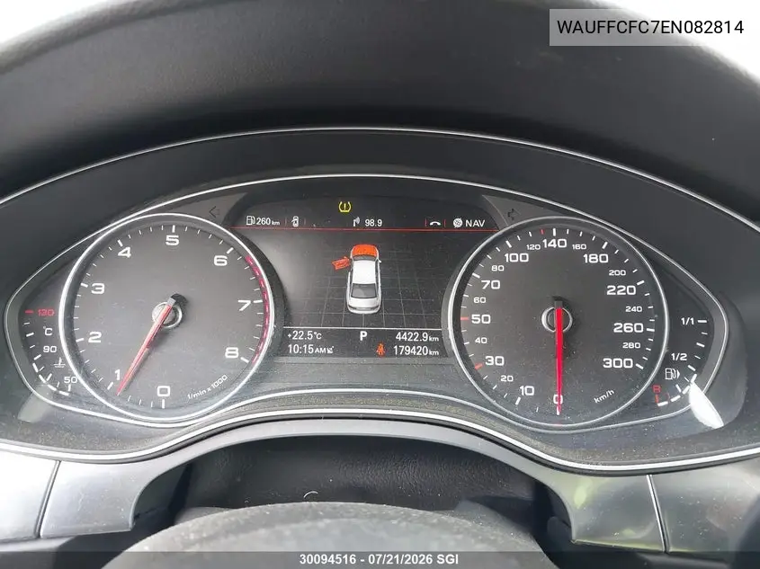2014 Audi A6 Premium VIN: WAUFFCFC7EN082814 Lot: 30094516