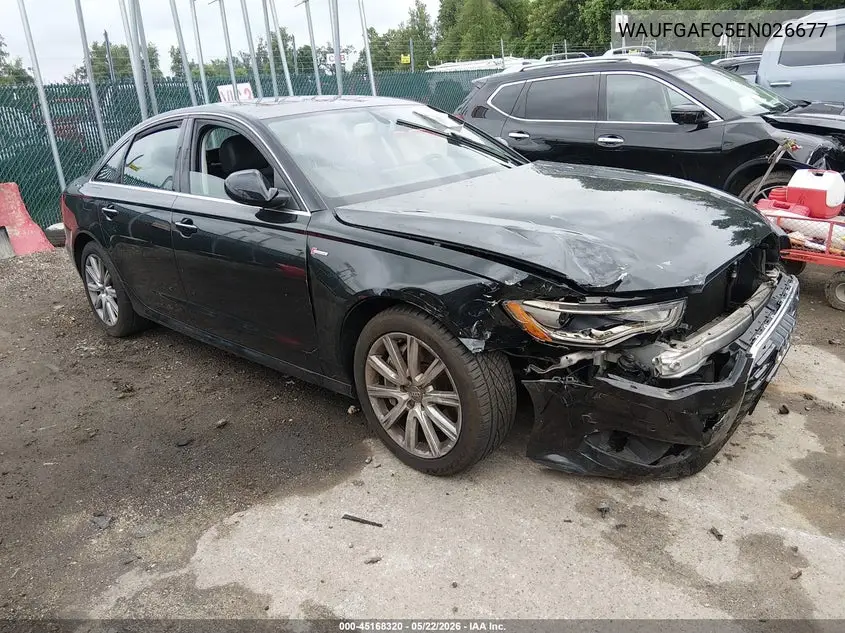2014 Audi A6 3.0T Premium Plus VIN: WAUFGAFC5EN026677 Lot: 45168320