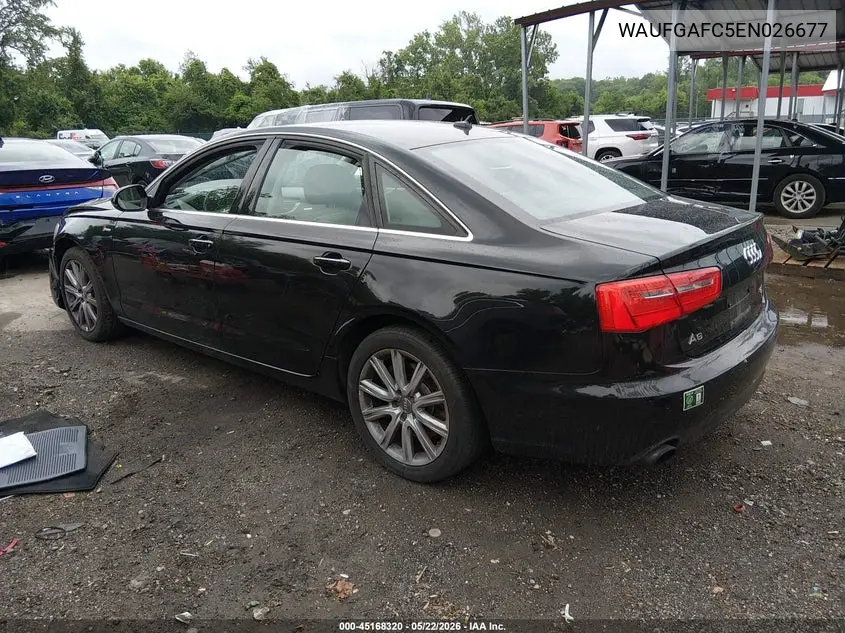 2014 Audi A6 3.0T Premium Plus VIN: WAUFGAFC5EN026677 Lot: 45168320