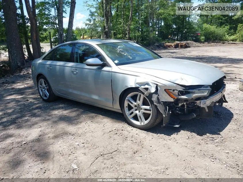 2014 Audi A6 2.0T Premium VIN: WAUGFAFC3EN042089 Lot: 45289428
