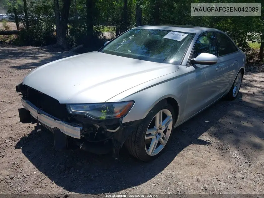 2014 Audi A6 2.0T Premium VIN: WAUGFAFC3EN042089 Lot: 45289428