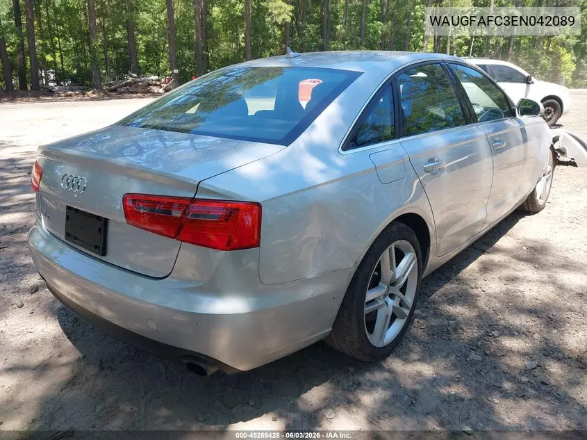 2014 Audi A6 2.0T Premium VIN: WAUGFAFC3EN042089 Lot: 45289428