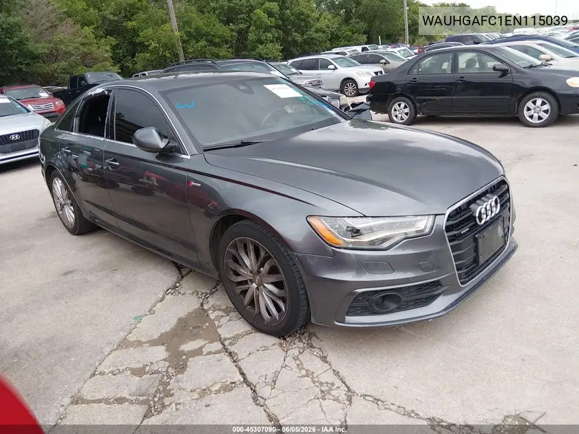 2014 Audi A6 3.0T Premium Plus VIN: WAUHGAFC1EN115039 Lot: 45307090