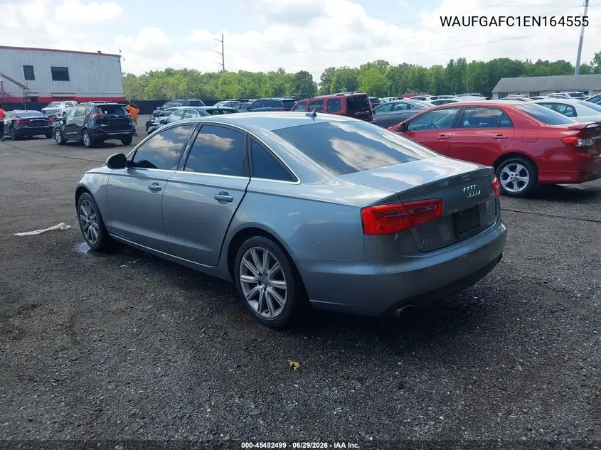 2014 Audi A6 3.0T Premium Plus VIN: WAUFGAFC1EN164555 Lot: 45482499