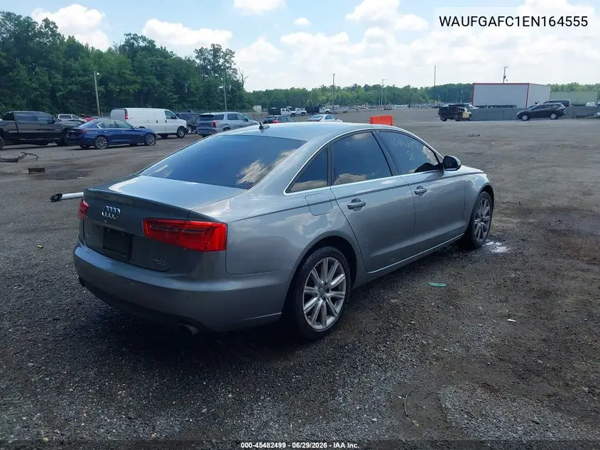 2014 Audi A6 3.0T Premium Plus VIN: WAUFGAFC1EN164555 Lot: 45482499