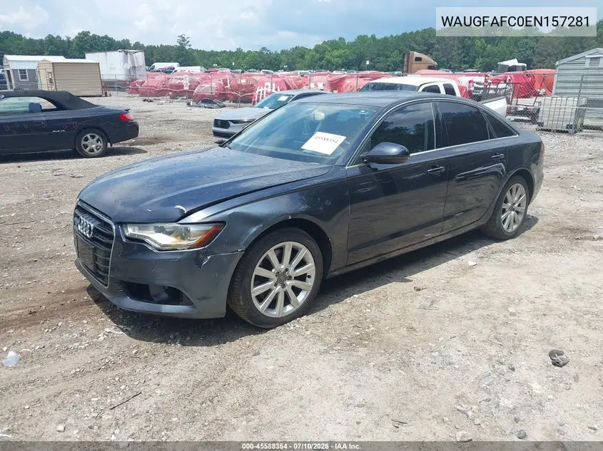 2014 Audi A6 2.0T Premium VIN: WAUGFAFC0EN157281 Lot: 45588354