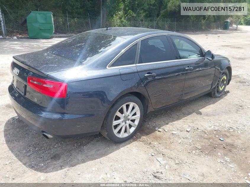 2014 Audi A6 2.0T Premium VIN: WAUGFAFC0EN157281 Lot: 45588354