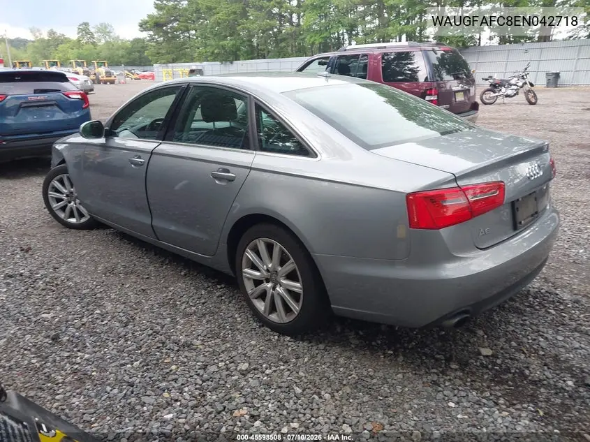 2014 Audi A6 2.0T Premium VIN: WAUGFAFC8EN042718 Lot: 45598508
