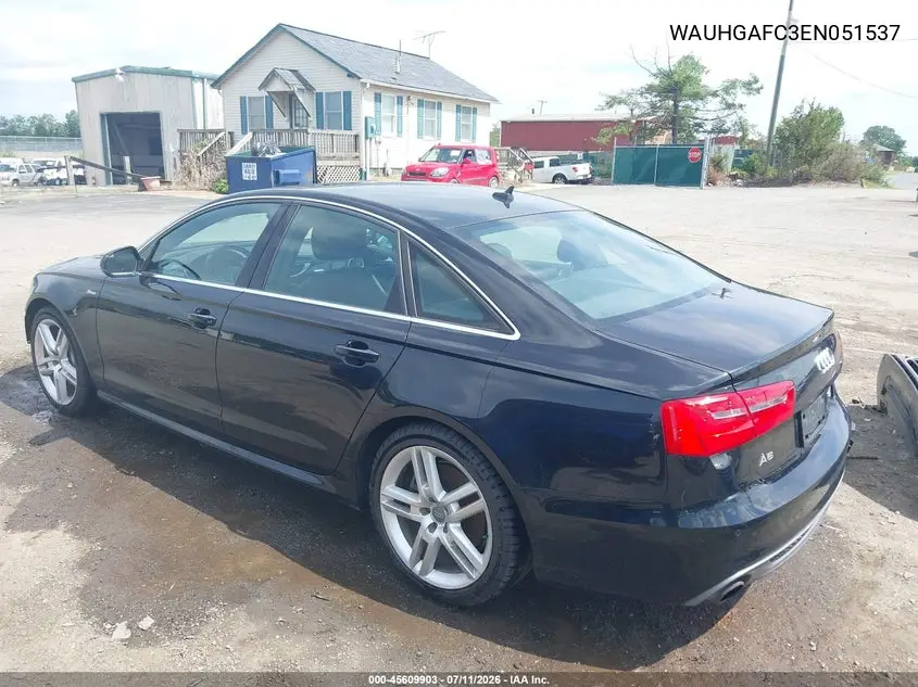 2014 Audi A6 3.0T Premium Plus VIN: WAUHGAFC3EN051537 Lot: 45609903