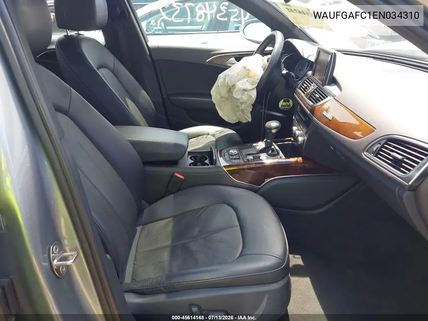 2014 Audi A6 3.0T Premium Plus VIN: WAUFGAFC1EN034310 Lot: 45614148