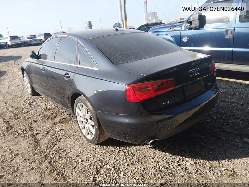2014 Audi A6 3.0T Premium Plus VIN: WAUFGAFC7EN026440 Lot: 45630671