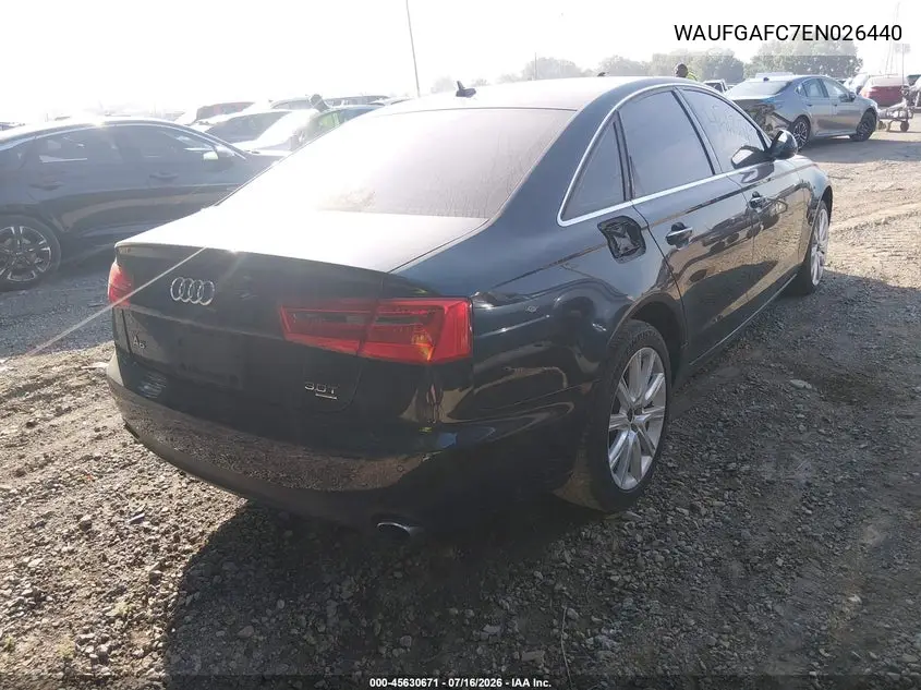 2014 Audi A6 3.0T Premium Plus VIN: WAUFGAFC7EN026440 Lot: 45630671