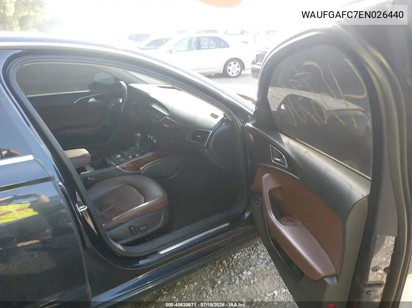 2014 Audi A6 3.0T Premium Plus VIN: WAUFGAFC7EN026440 Lot: 45630671