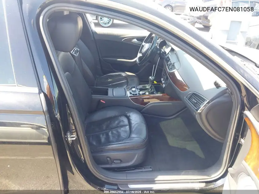 2014 Audi A6 2.0T Premium VIN: WAUDFAFC7EN081058 Lot: 45652994