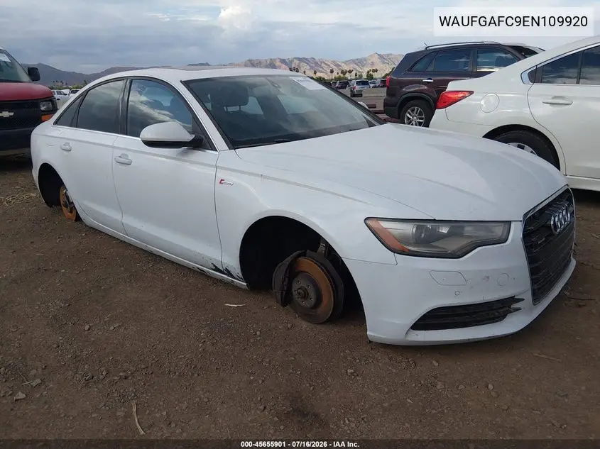 2014 Audi A6 3.0T Premium Plus VIN: WAUFGAFC9EN109920 Lot: 45655901