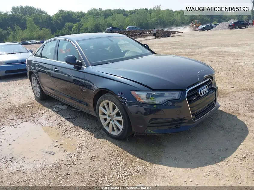 2014 Audi A6 2.0T Premium VIN: WAUGFAFC3EN065193 Lot: 45663541