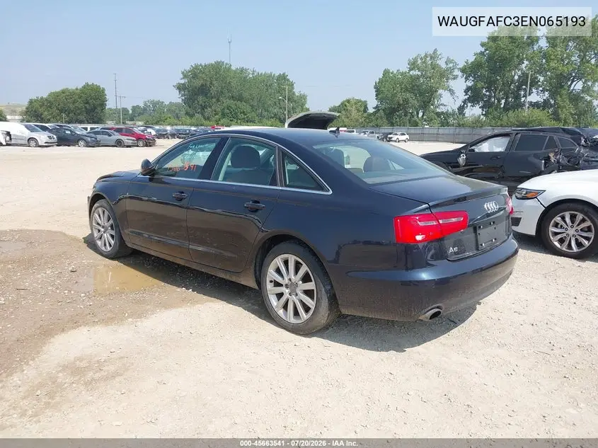 2014 Audi A6 2.0T Premium VIN: WAUGFAFC3EN065193 Lot: 45663541
