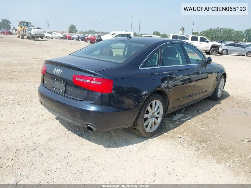 2014 Audi A6 2.0T Premium VIN: WAUGFAFC3EN065193 Lot: 45663541
