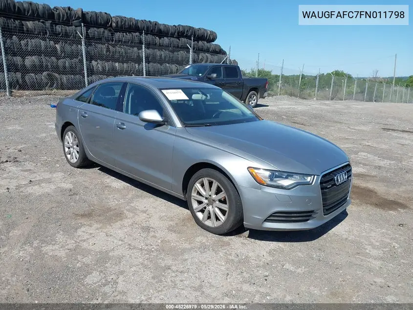 2015 Audi A6 2.0T Premium VIN: WAUGFAFC7FN011798 Lot: 45226979