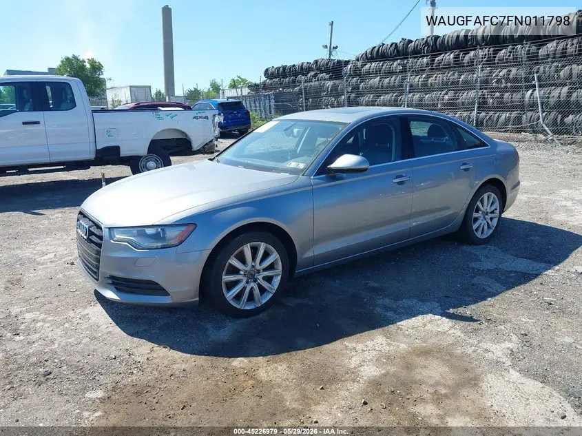 2015 Audi A6 2.0T Premium VIN: WAUGFAFC7FN011798 Lot: 45226979