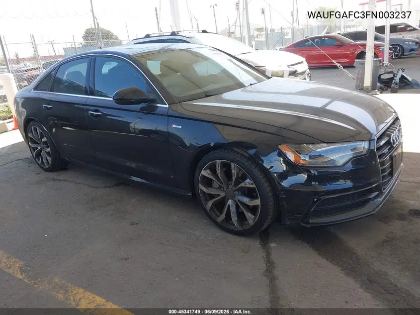 2015 Audi A6 3.0T Premium Plus VIN: WAUFGAFC3FN003237 Lot: 45341749